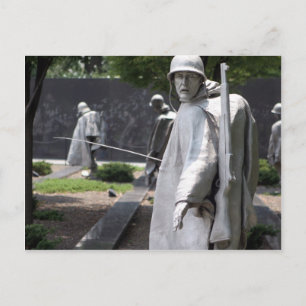 Korean War Memorial Veterans Status Postcard