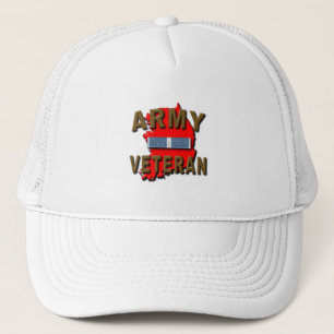 Korean+War Veteran Service Ribbon, ARMY Trucker Hat