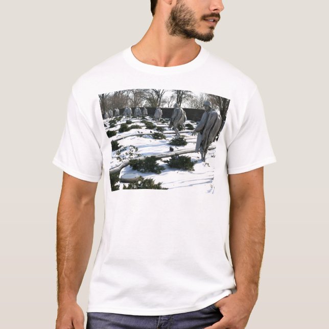 Korean War Veterans Memorial snow T-Shirt (Front)