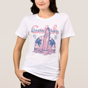 Korean Wave Hallyu Art – Retro Pop Culture Vibes Tri-Blend Shirt