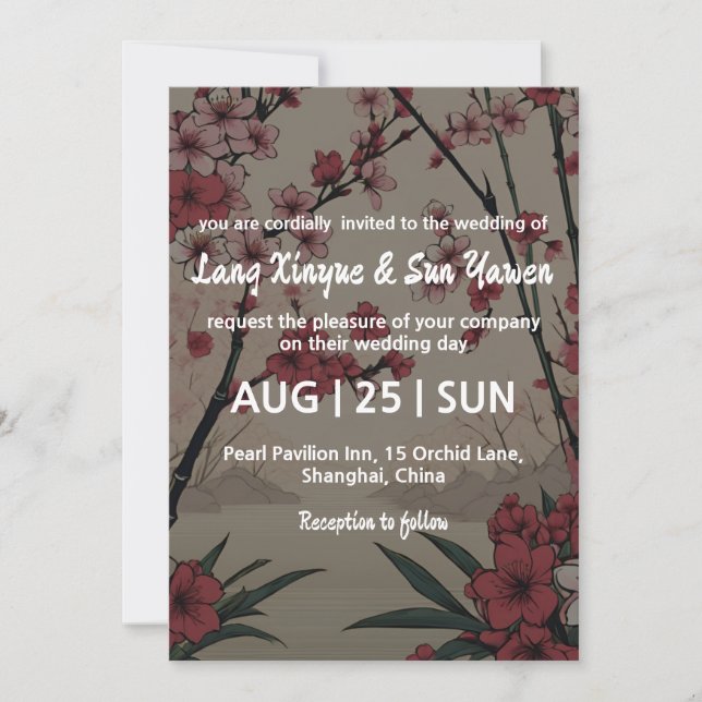 korean wedding invitation (Front)