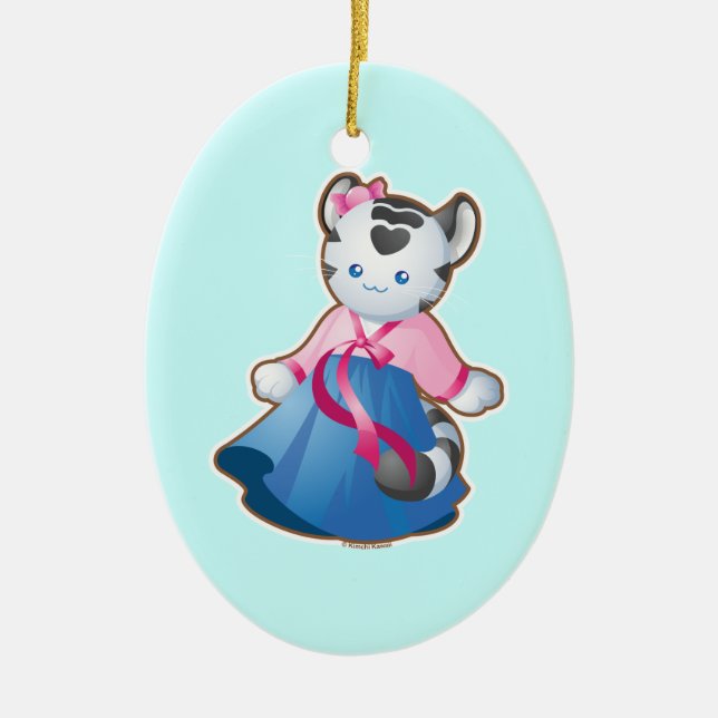 Korean White Tiger Ceramic Ornament (Front)