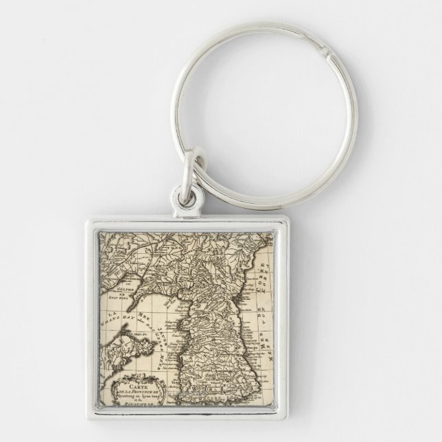KoreaPanoramic MapKorea Keychain (Front)