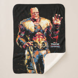 Korg Stylized Character Graphic Sherpa Blanket