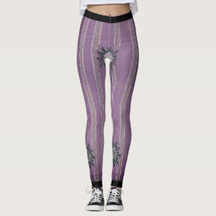 KORIN JAPANESE ART PURPLE Leggings