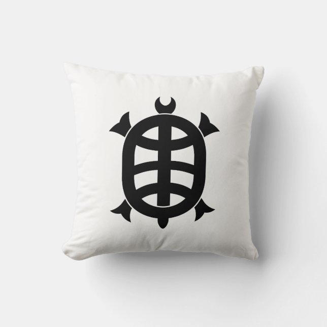 Korin-style Turtle Throw Pillow (Front)