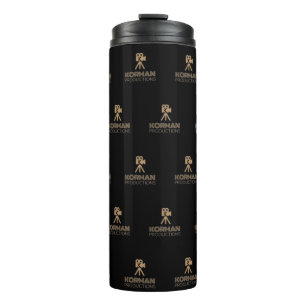 Korman Production YouTube Channel Logo Tiled Thermal Tumbler