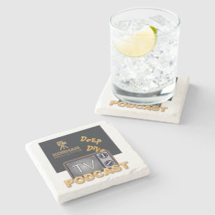 Korman Productions Deep Dive TV Podcast Stone Coaster
