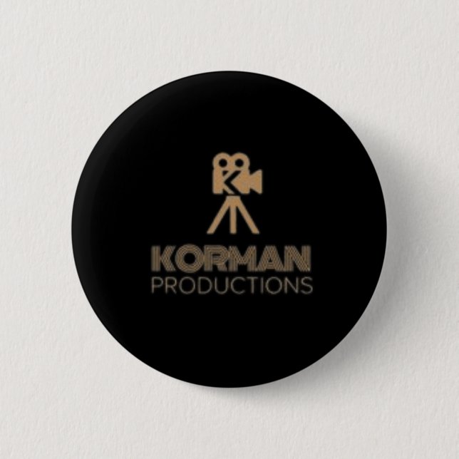 Korman Productions YouTube Channel Logo Round 2 Inch Round Button (Front)