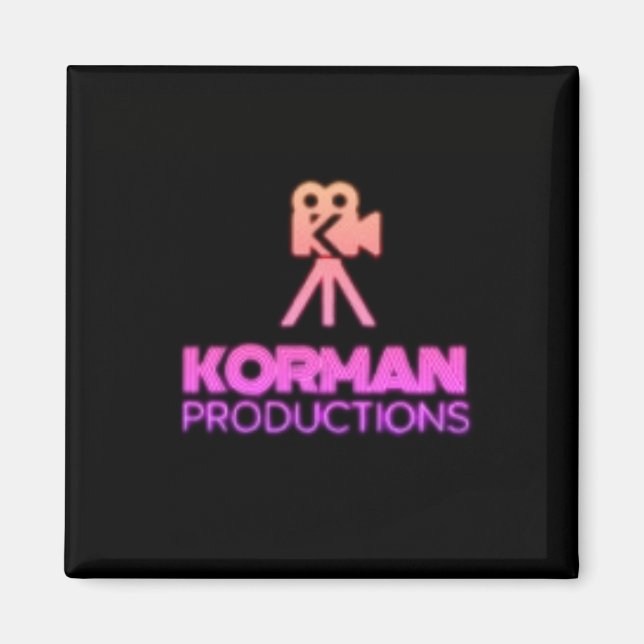 Korman Productions YouTube Channel Pink Logo Magnet (Front)
