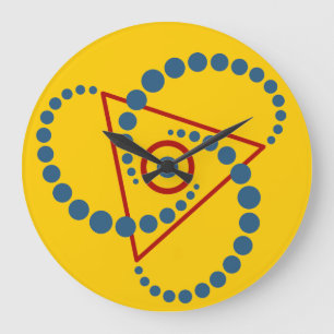 Kornkreis Piktogramm / crop circle pictogram VI Large Clock