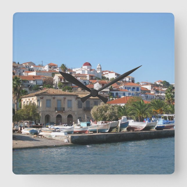 koroni skyline square wall clock (Front)