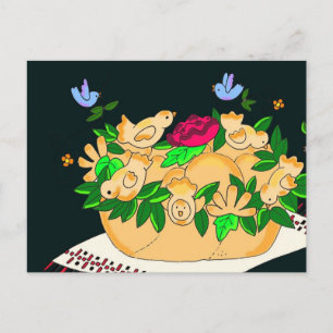 Korovai for Ukrainian Wedding Postcard