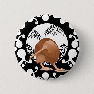 Koru Kiwi 2 Inch Round Button