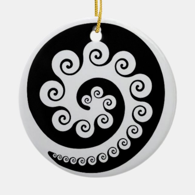 KORU of AOTEAROA new zealand Ceramic Ornament (Front)
