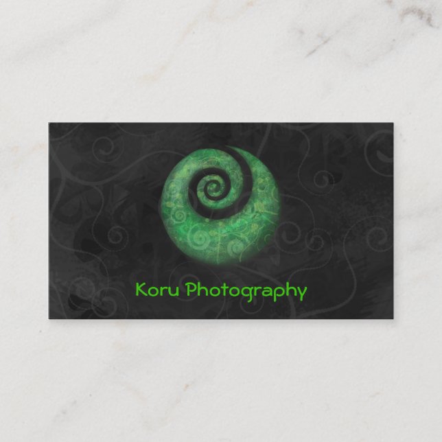Koru Photography Business Card (Front)