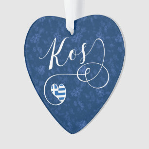 Kos Coeur Dans Le Drapeau, Grèce, I Love Kos