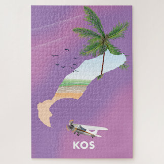 Kos Greece illustrated map. Jigsaw Puzzle