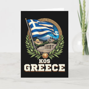 Kos Greece Souvenir Greek Vacation Travel  Card