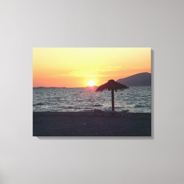 KOs Island Greece Mastichari Beach Sunset Canvas (Front)