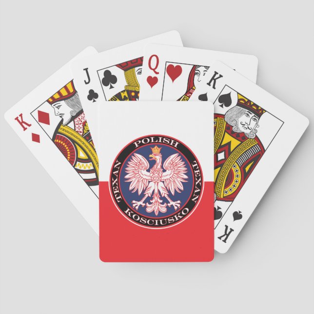 Kosciusko Round Polish Texan Playing Cards (Back)