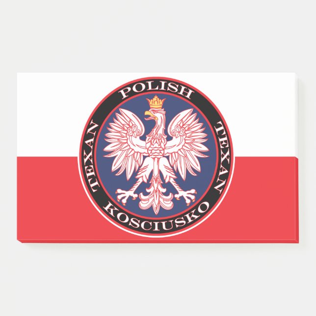 Kosciusko Round Polish Texan Post-it Notes (Front)