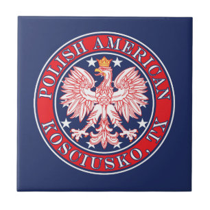 Kosciusko Texas Polish American Eagle Tile
