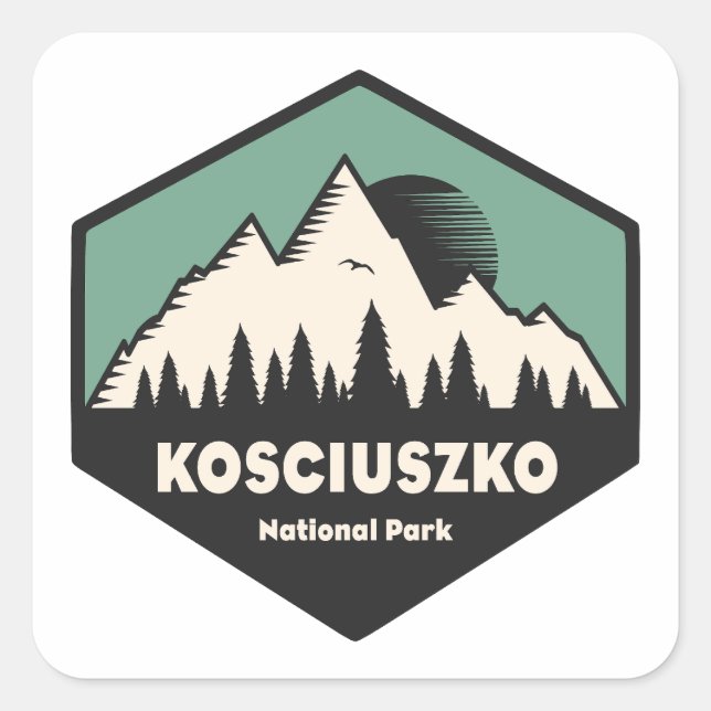 Kosciuszko National Park Square Sticker (Front)