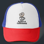 Kosher and Caffeinated Jewish Coffee Hanukkah   Trucker Hat<br><div class="desc">Kosher Caffeinated,  Jewish Coffee Lover,  Hanukkah Caffeine,  Hebrew Culture Humour,  Kosher Coffee Meme,  Festive Jewish Drink,  Hanukkah 2025,  Coffee Obsession,  Jewish Holiday Energy,  Caffeinated Tradition</div>