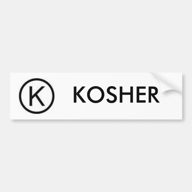 KOSHER BUMPER STICKER (Front)