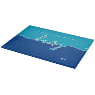 Kosher Kitchen Script Dairy Blue  Cutting Board