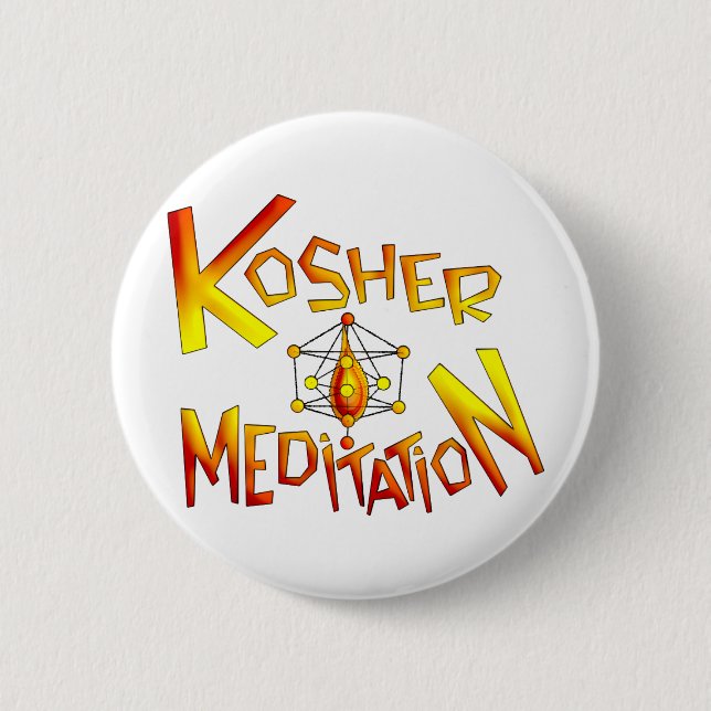 Kosher Meditation 2 Inch Round Button (Front)