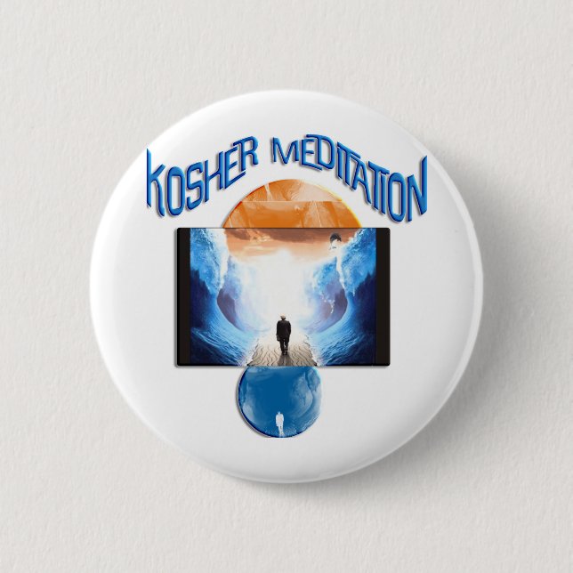 Kosher Meditation 2 Inch Round Button (Front)