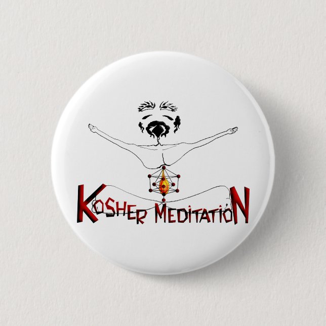 Kosher Meditation 2 Inch Round Button (Front)