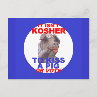 KOSHER Pig Postcard
