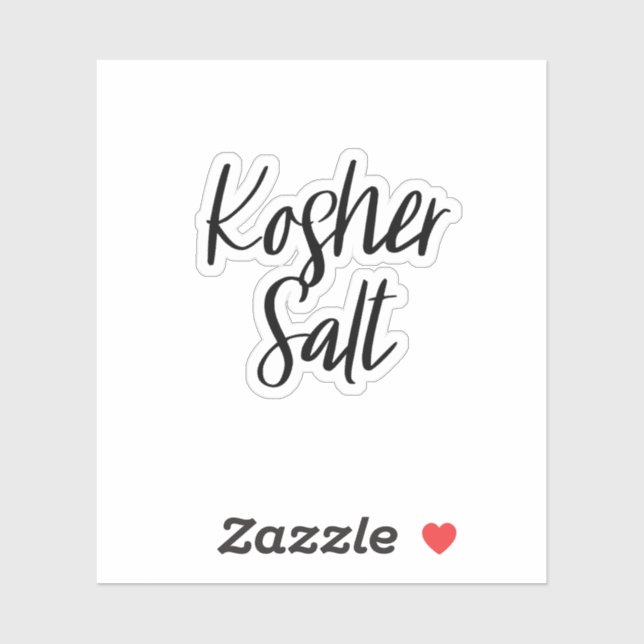 Kosher Salt Storage Sticker (Sheet)