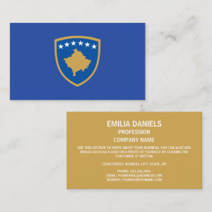 Kosovar Flag & Coat of Arms, Flag of Kosovo Business Card