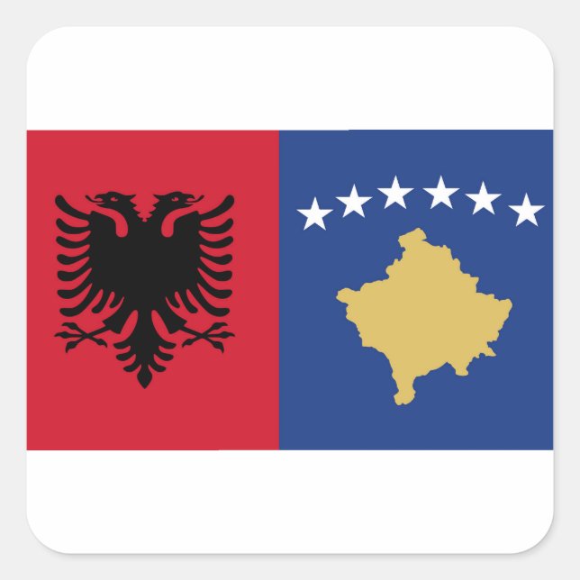 kosovo & albania sticker (Front)