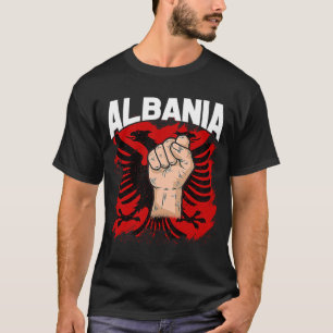 Kosovo Albania  Tirana Flag Double Eagle T-Shirt