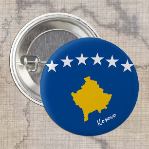 Kosovo button, patriotic Kosovo Flag fashion 1 Inch Round Button