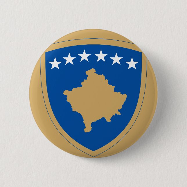 kosovo emblem pinback button (Front)