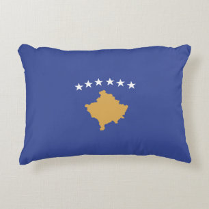 Kosovo flag accent pillow