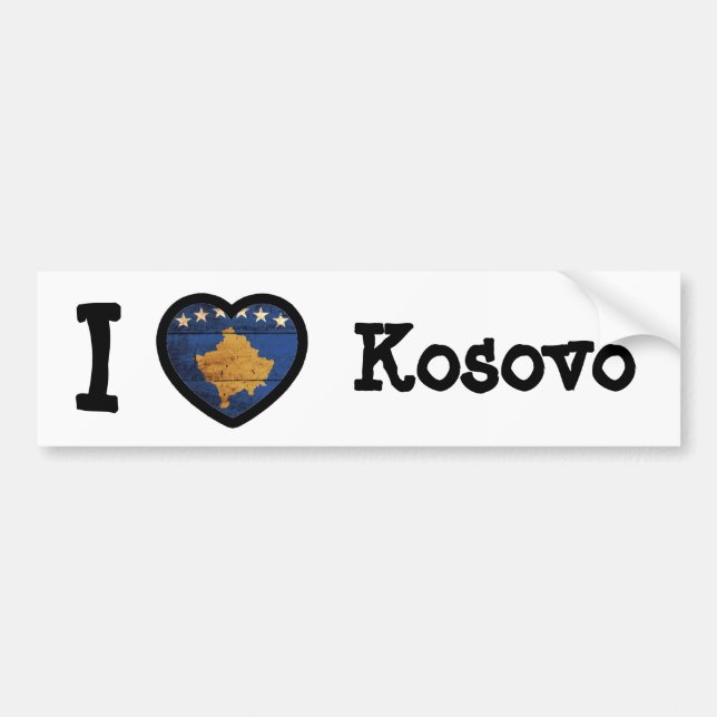 Kosovo Flag Bumper Sticker (Front)
