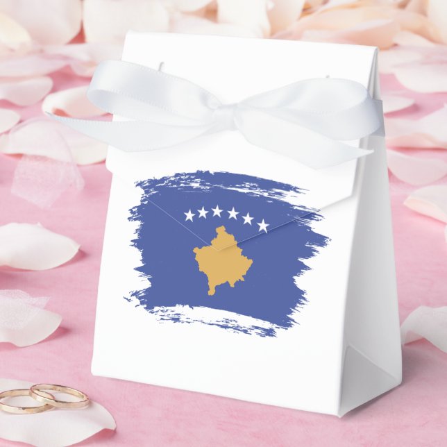 Kosovo flag favor box (Wedding)