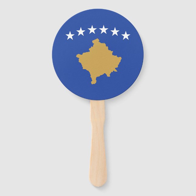 Kosovo Flag Hand Fan (Front)