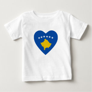 Kosovo Flag Heart T-Shirt