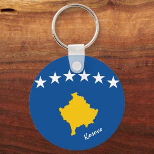 Kosovo Flag & Kosovo holiday, patriots / sports Keychain