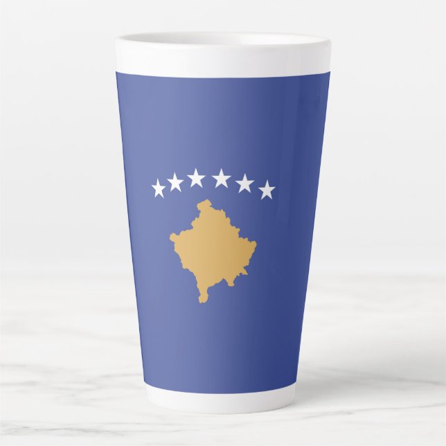 Kosovo flag latte mug (Front)