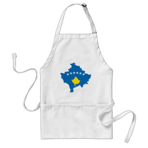 Kosovo Flag Map full size Standard Apron