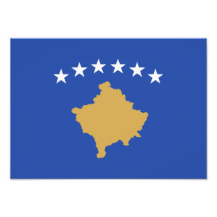 Kosovo Flag Photo Print